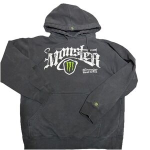 VTG Monster Energy Unleash the Beast Hoodie Size Small Official Merchandise Y2K